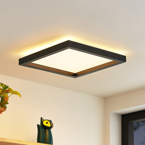 Prios Avira LED plafondlamp, vierkant, 29 cm