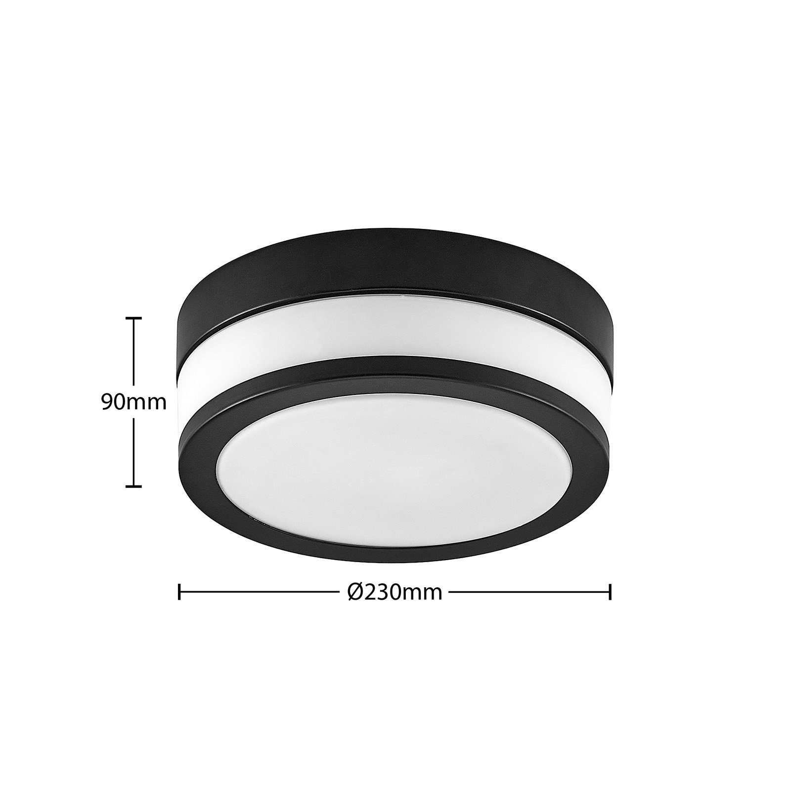 Flavi Plafonnier Ø23 Black/White - Lindby