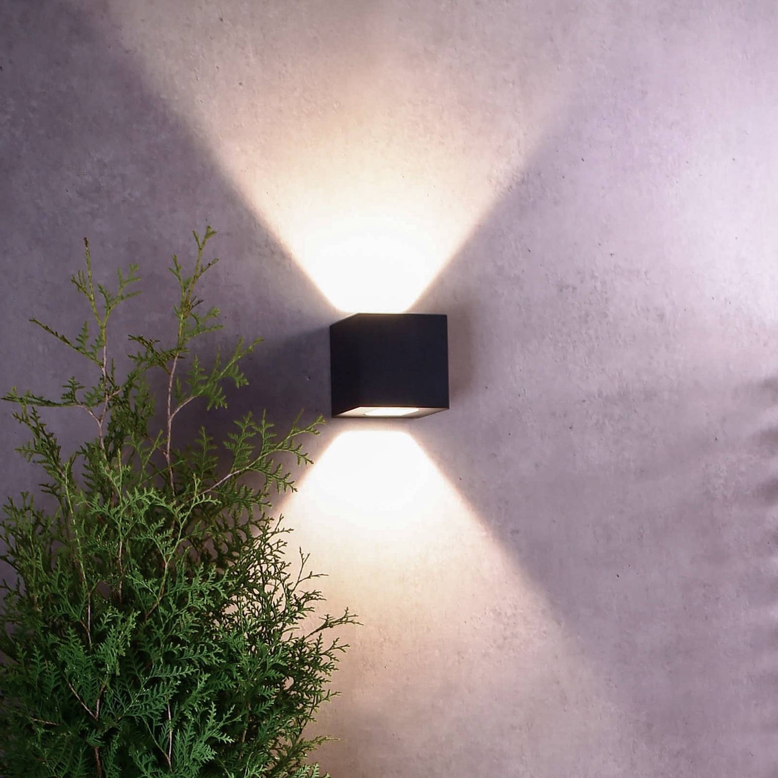Deko-Light LED utomhusvägglampa Jabbah mörkgrå upp/ner
