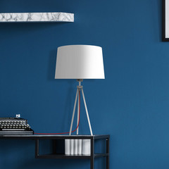 Aluminor Tropic stolní lampa bílá, kabel červený