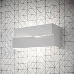 Perry wall light, width 26 cm, matt white, metal