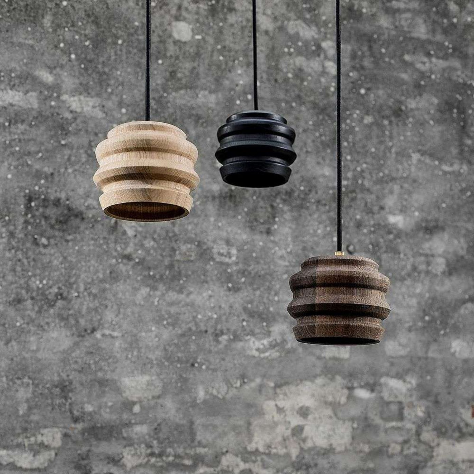 Peak Lustră Pendul Oak Black - CPH Lighting