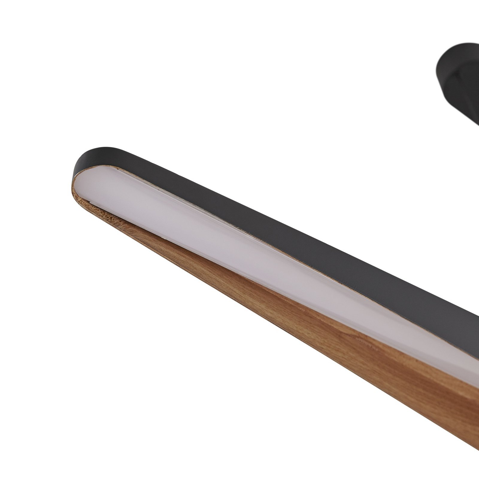 Lucande lampada LED a sospensione Clavit, nero, 140 cm, CCT