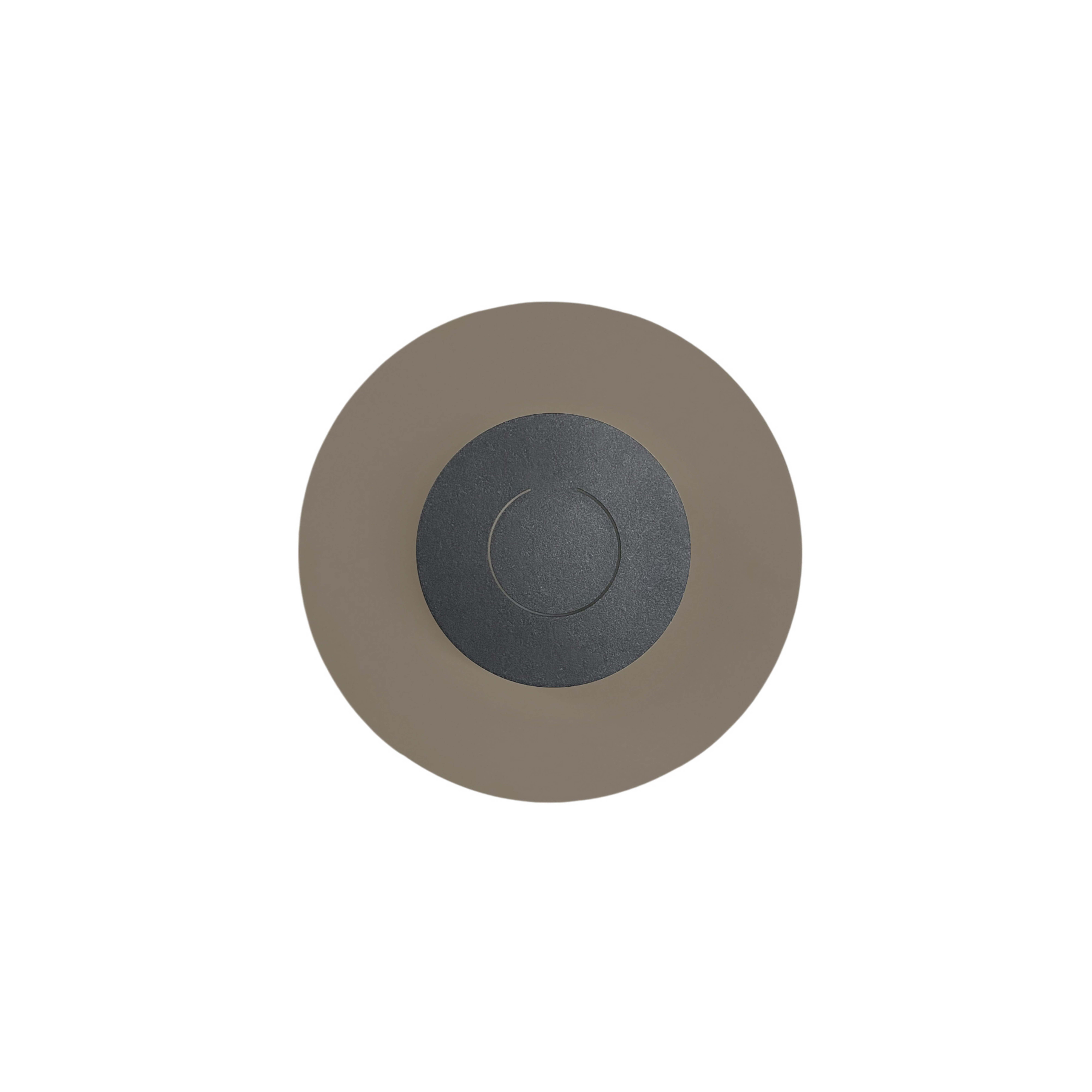 Knikerboker LED απλίκα DoppioZero, κρεμ/γκρι, Ø 30 cm