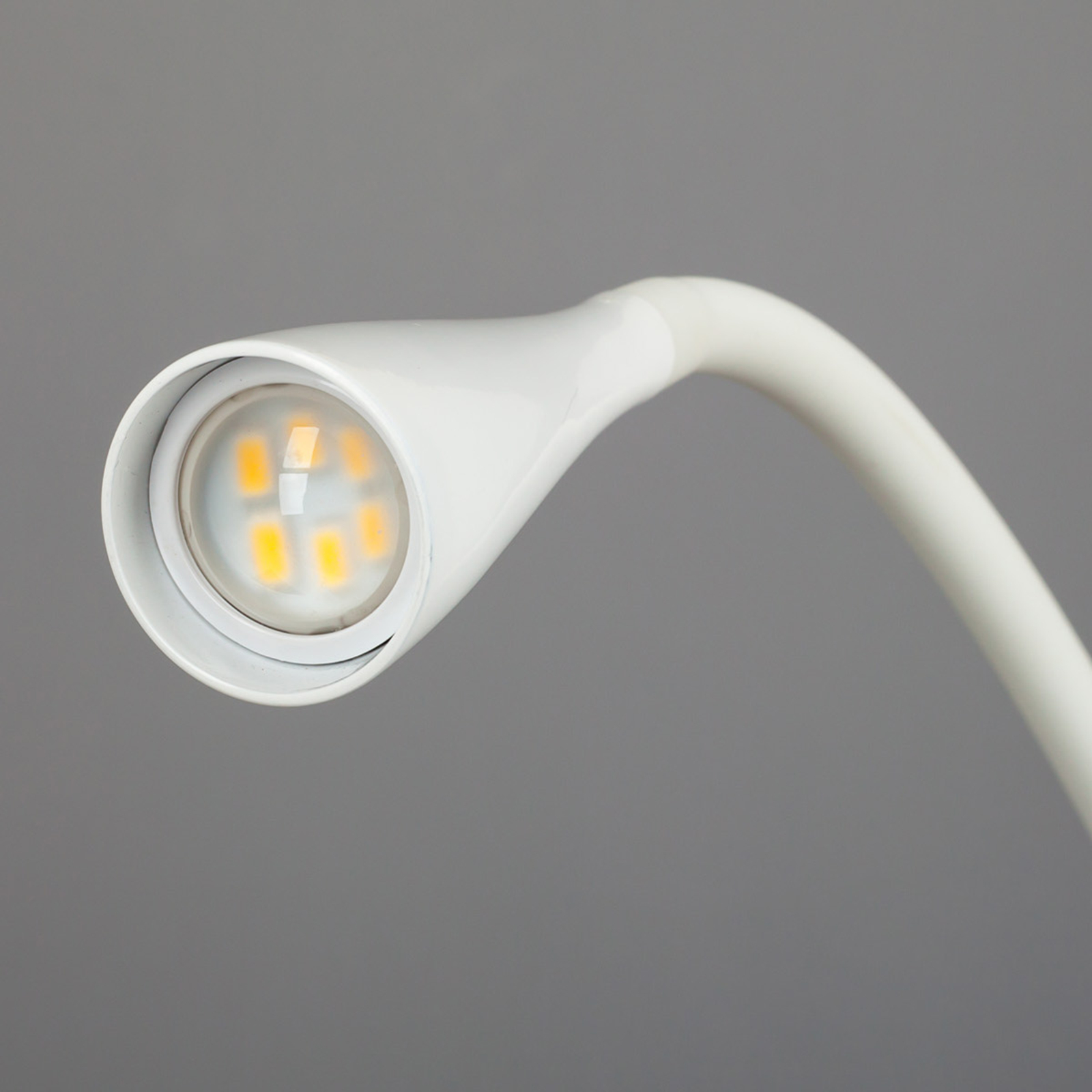 Wąska lampa zaciskowa LED Baris w bieli