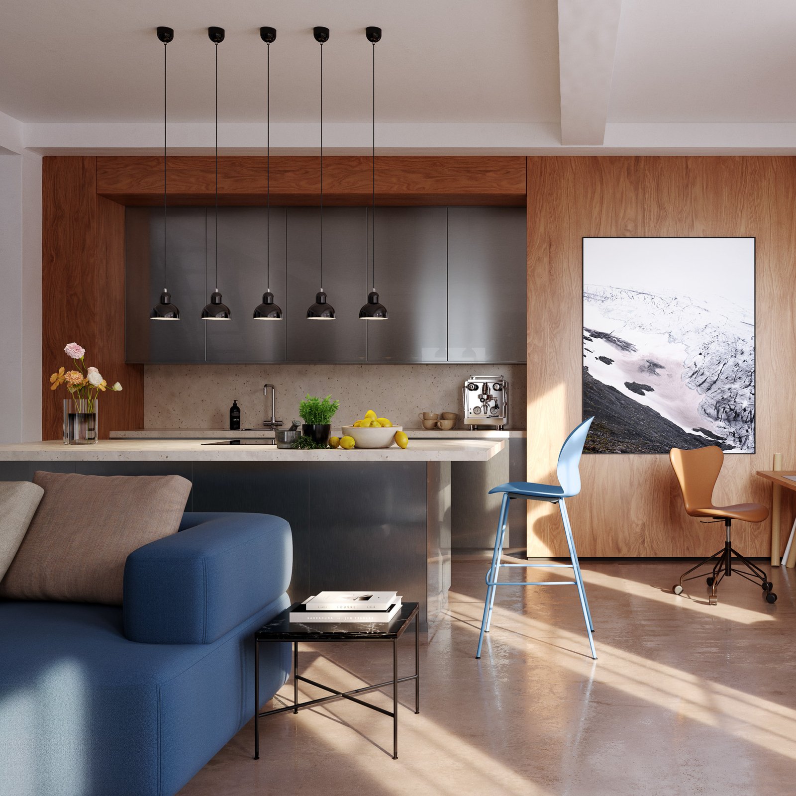 KAISER idell™ 6722-P Závěsné Světlo Černá - Fritz Hansen