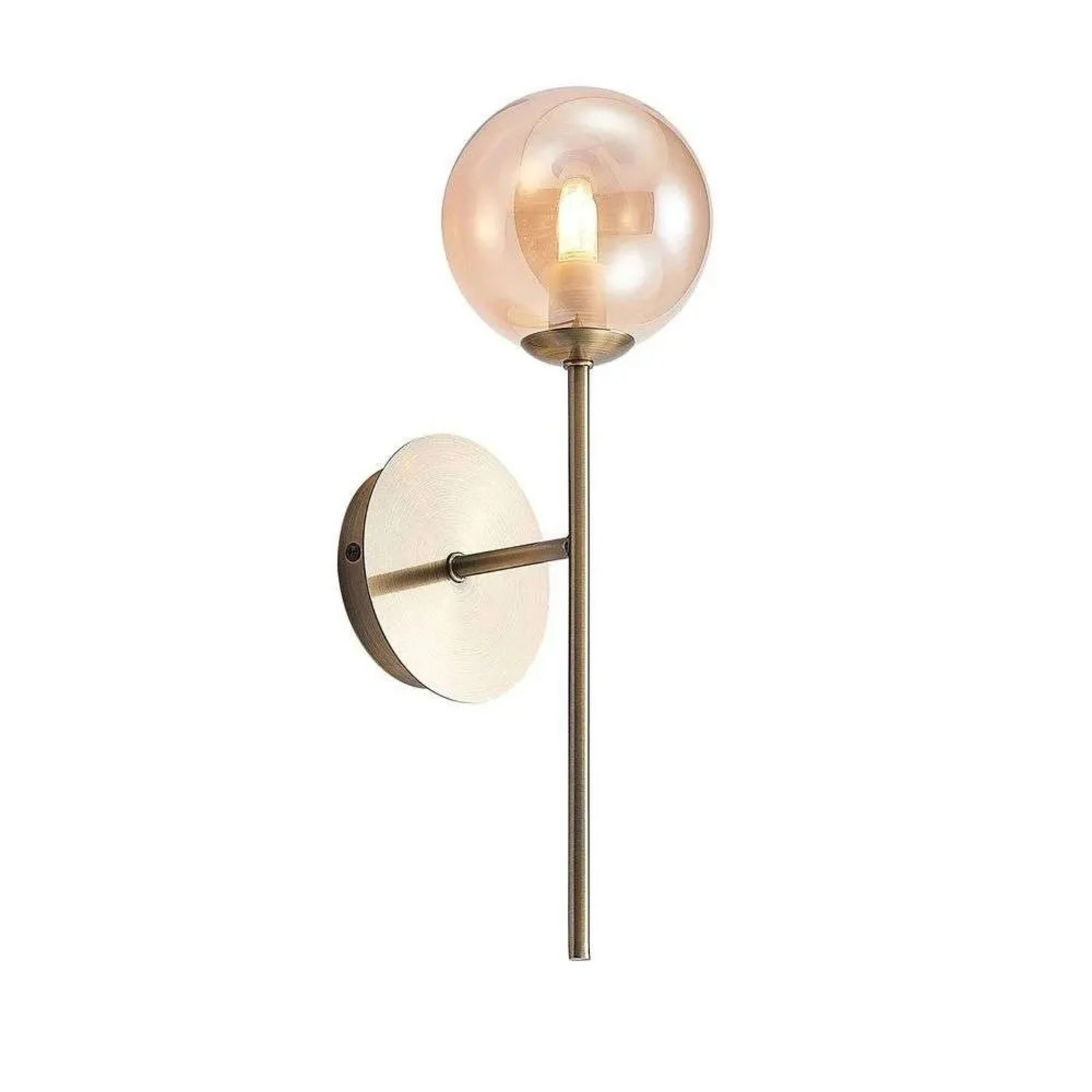 Wynina 1 Wall Lamp Brass/Amber - Lucande