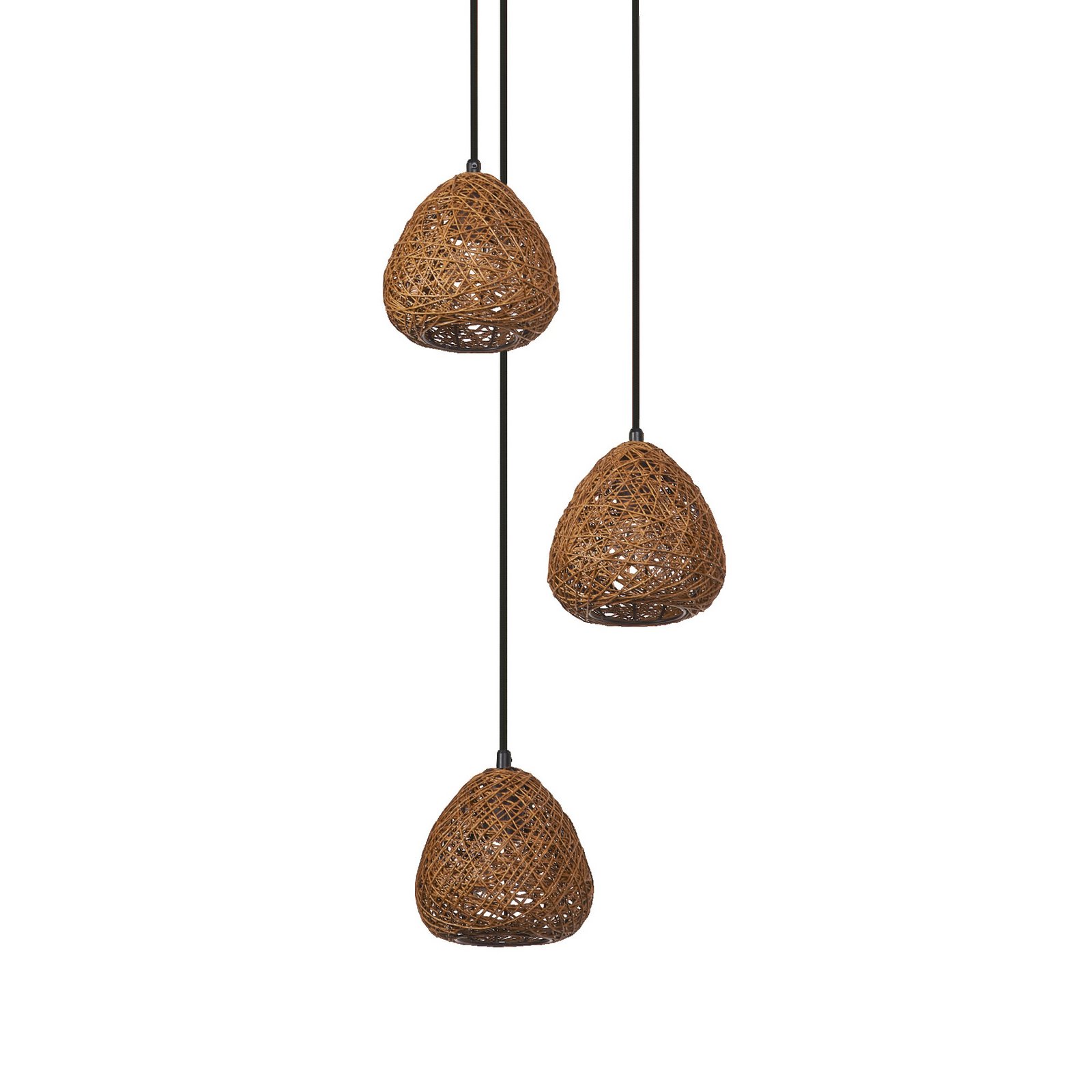 Lampada a sospensione OSRAM Decor Paper Drop, a 3 luci, rotonda, beige, E27