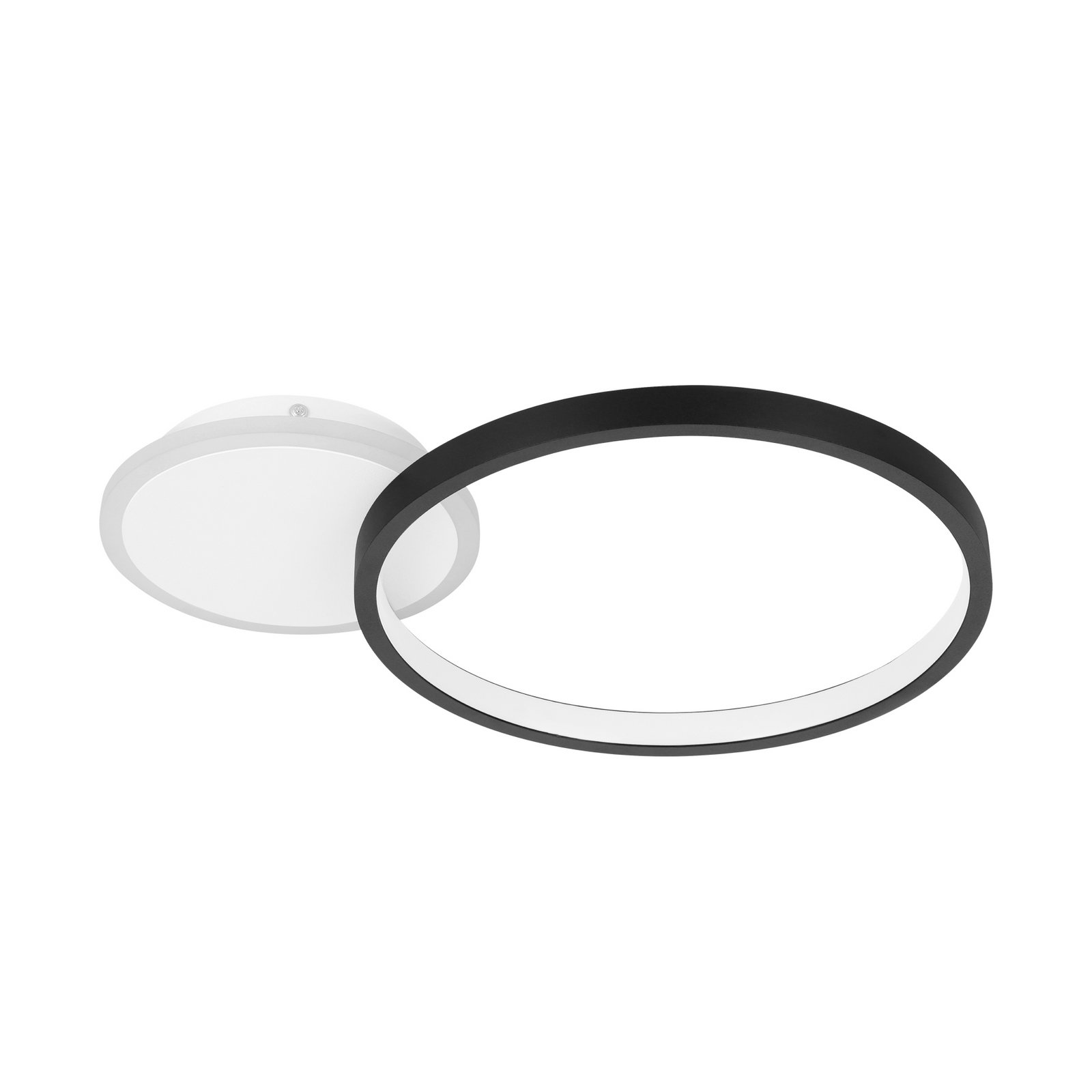 Plafonnier LED Gafares, noir Alu 41 cm Télécommande CCT Plafonnier LED Gafares, noir Alu 41 cm Télécommande CCT