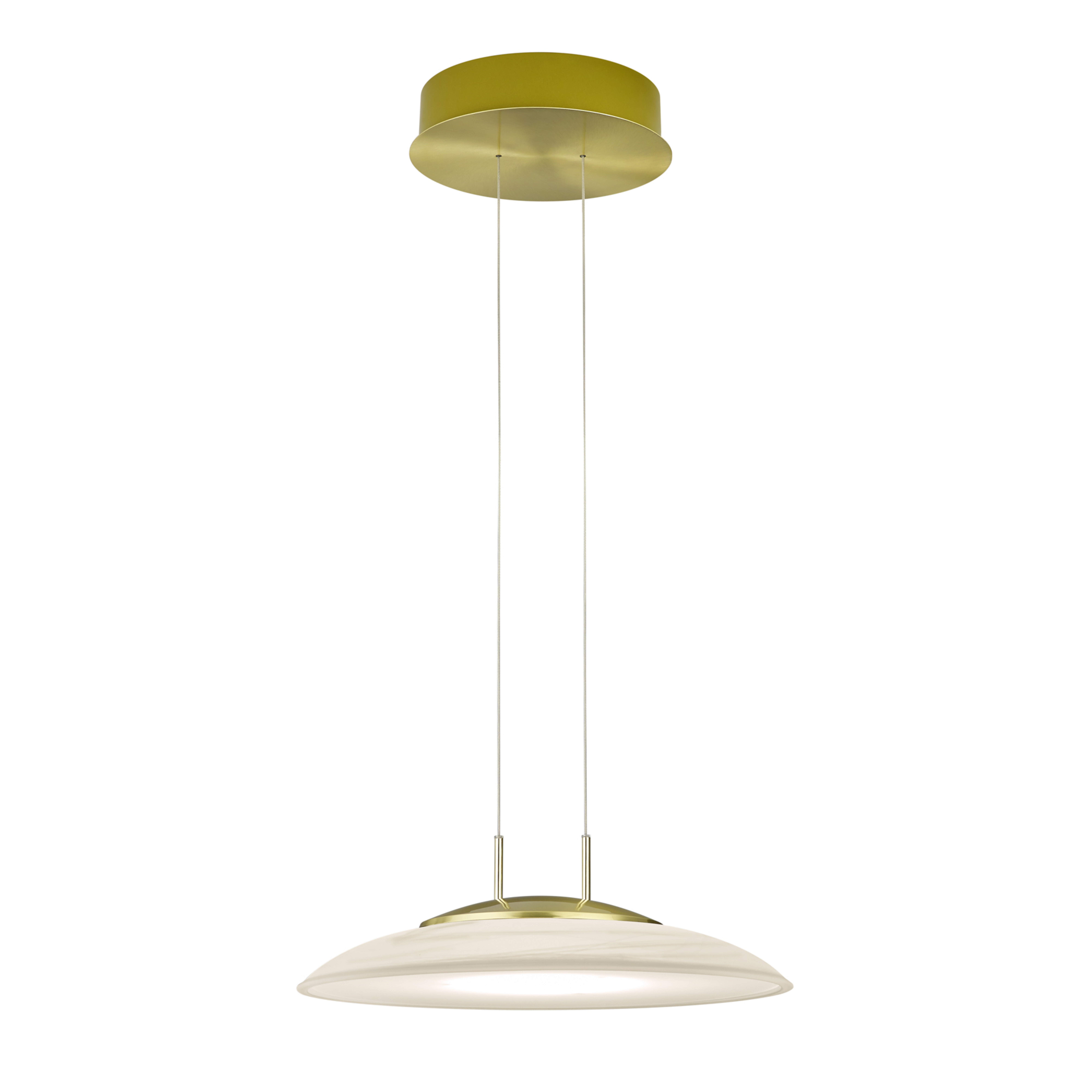 LED-Pendelleuchte Findus, messing matt/blank