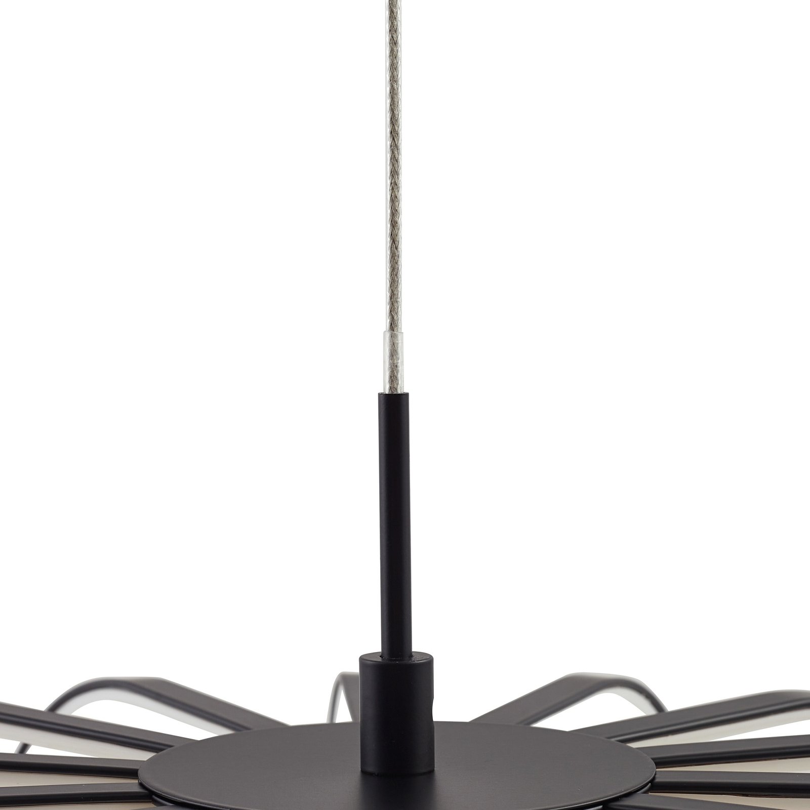 Lucande LED pendant light Birger, black/gold, iron