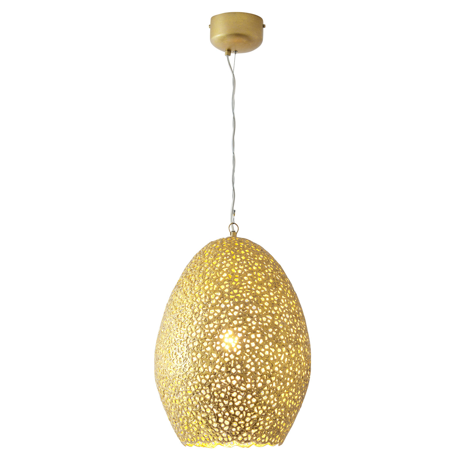 Lampă suspendată Cavalliere, auriu, Ø 34 cm