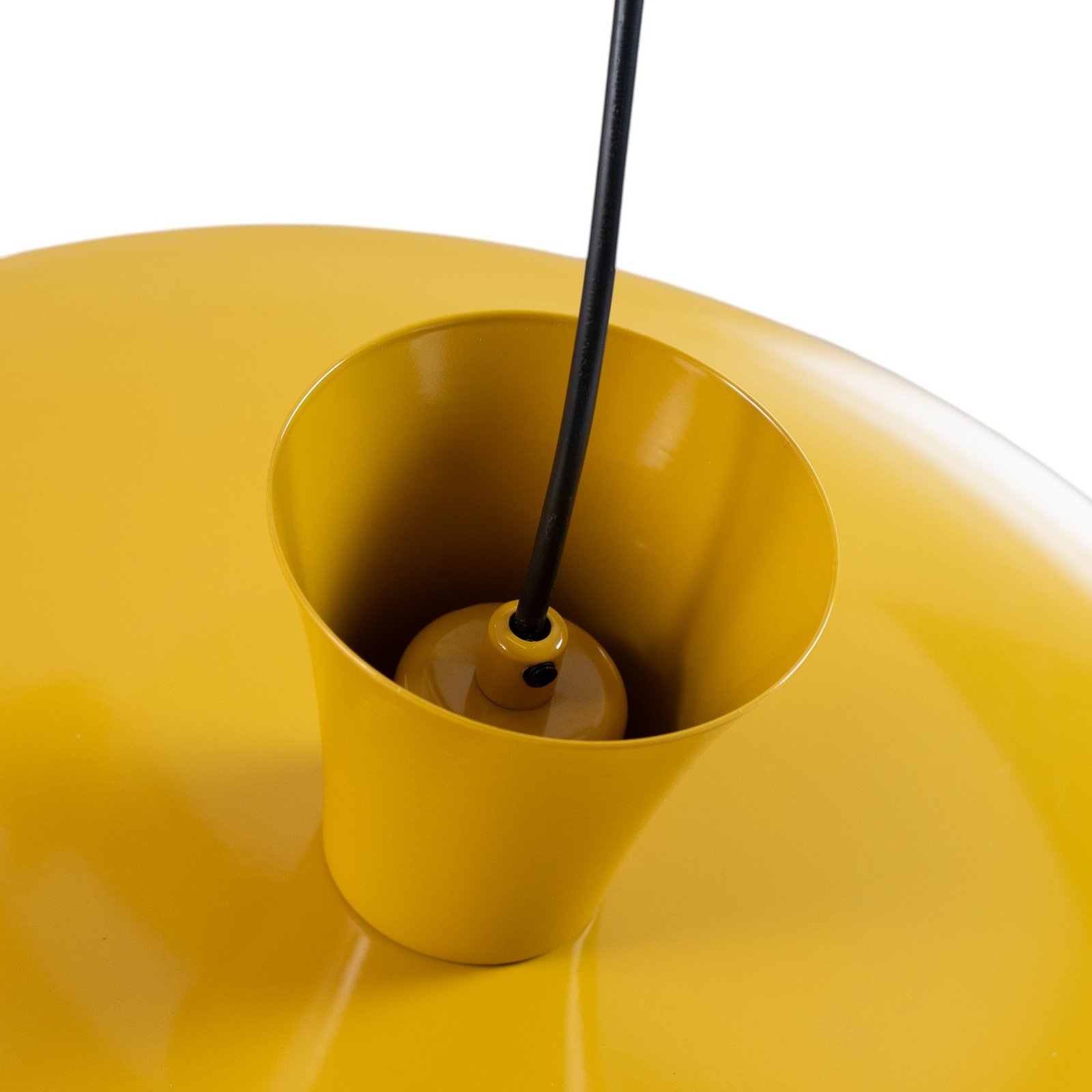 Suspension Plato, jaune moutarde, métal, Ø 38 cm, E27