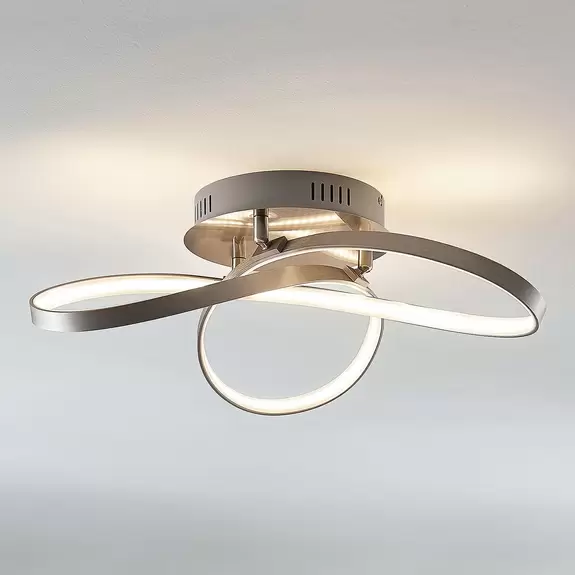 Lampenwelt Modern geformte LED-Deckenlampe Saliha