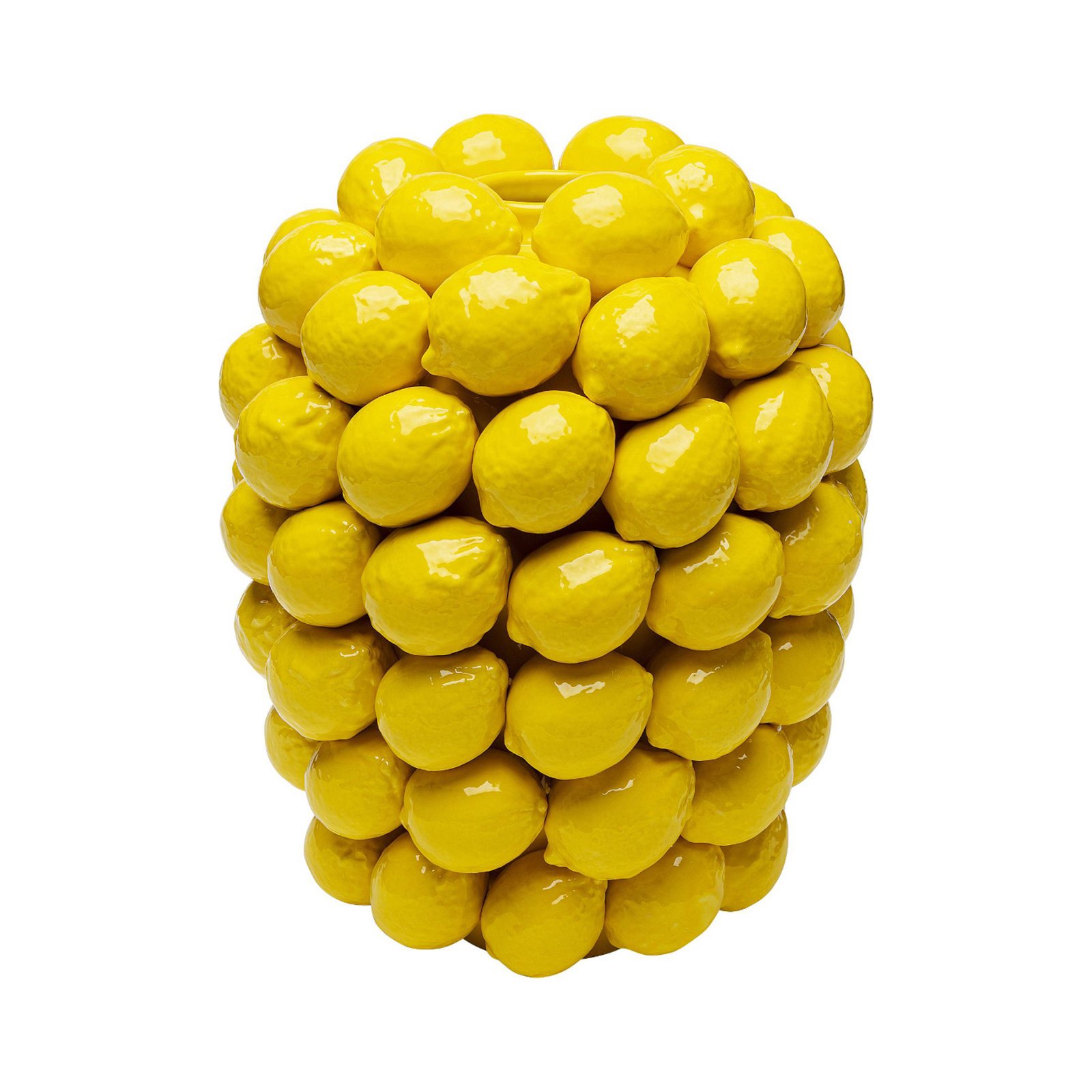 KARE Wazon Lemon Juice, wysokość 40 cm, Ø 31 cm, porcelana, żółty