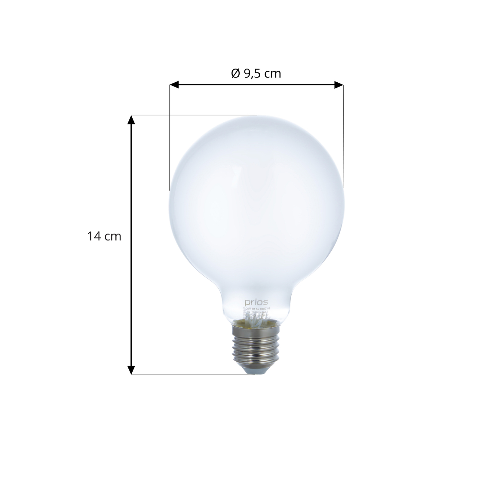 Smart LED-E27lamppu G95 7W WLAN matt tunable white