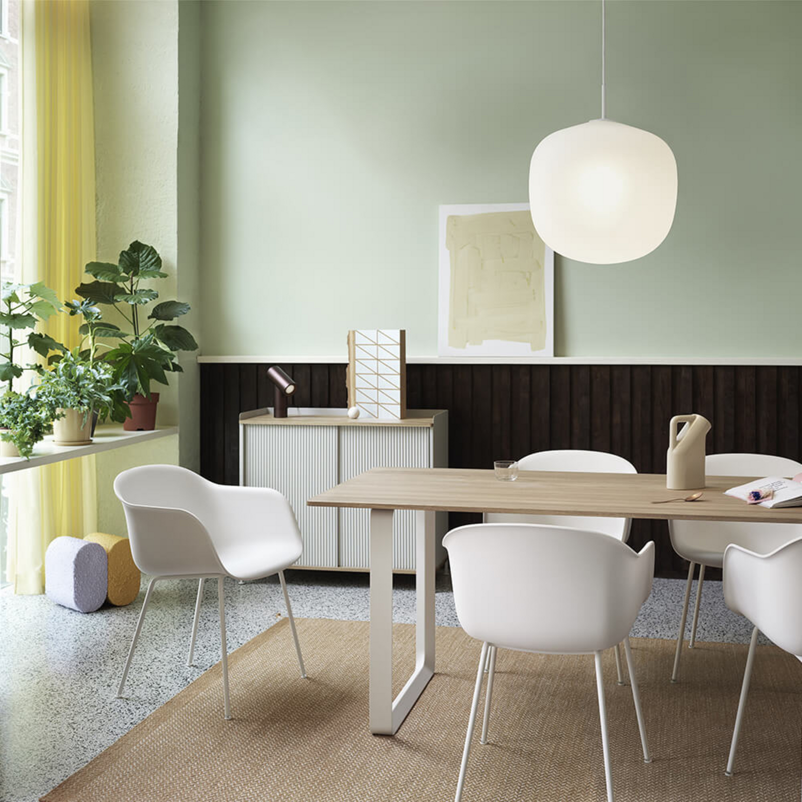 Rime Suspension Ø45 White/Orange - Muuto