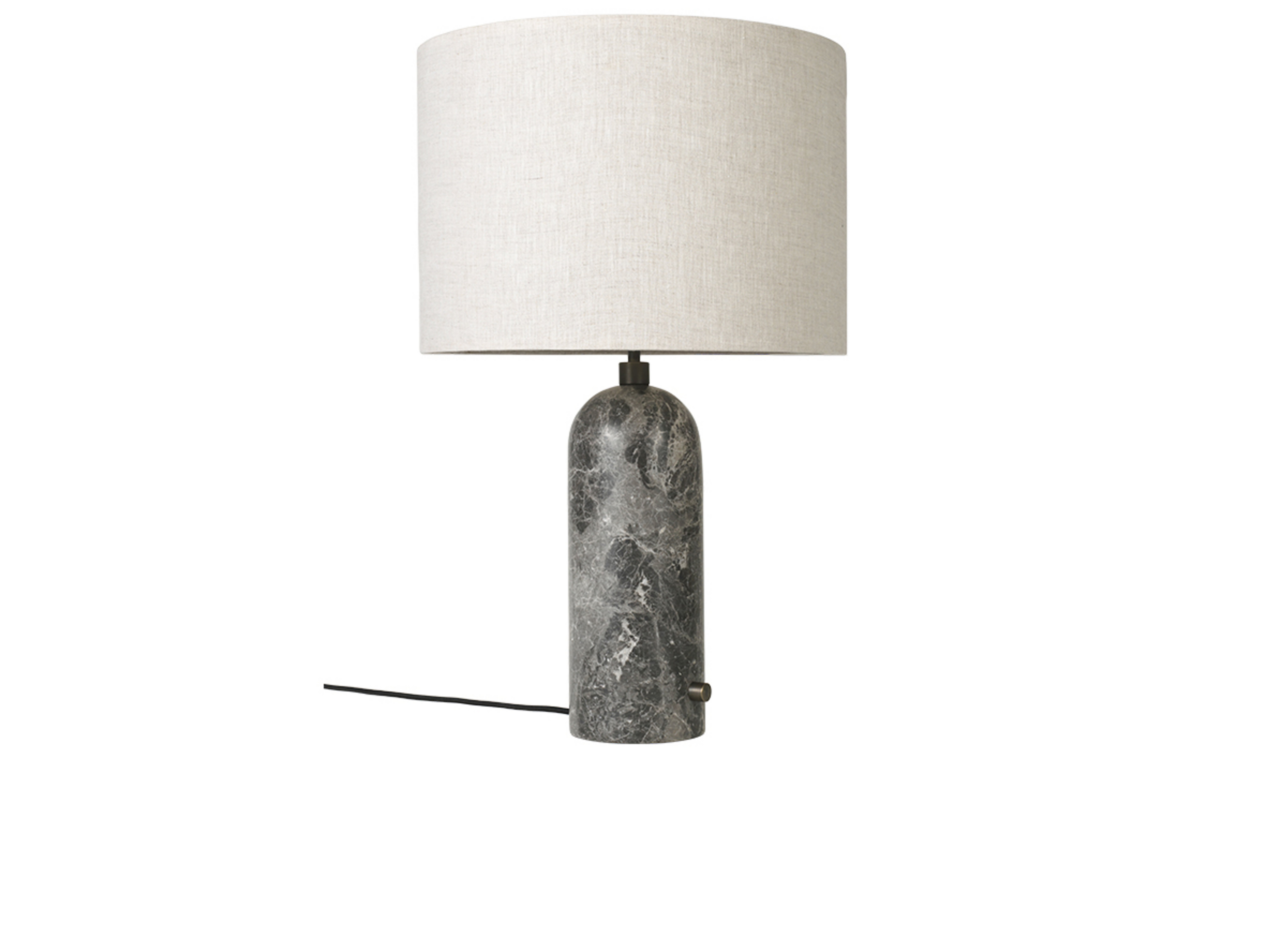 Gravity Tischleuchte Large Grau Marmor/Canvas - GUBI