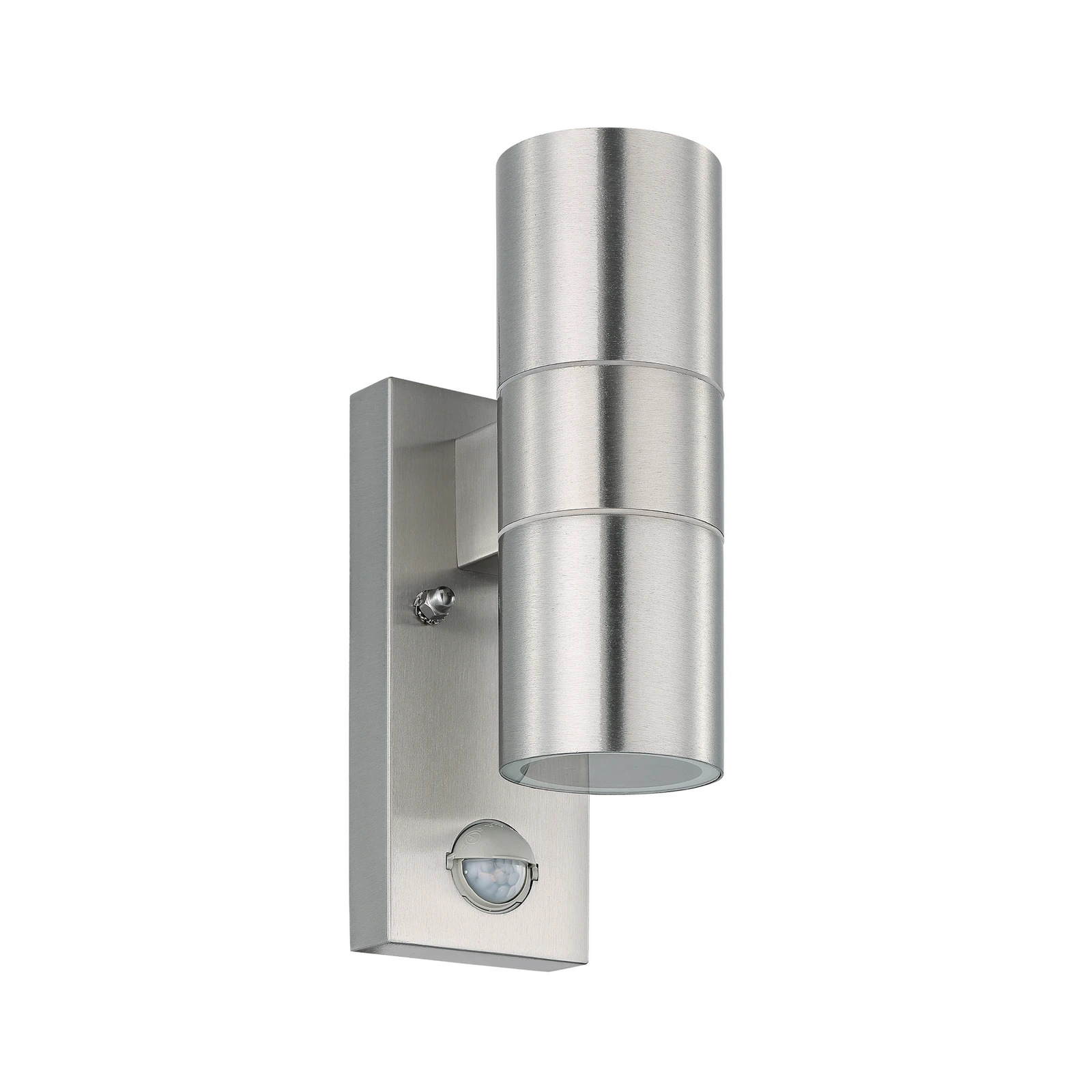 Wandlampe Riga 5 edelstahl 21 cm, Edelstahl, Sensor 2-flg.