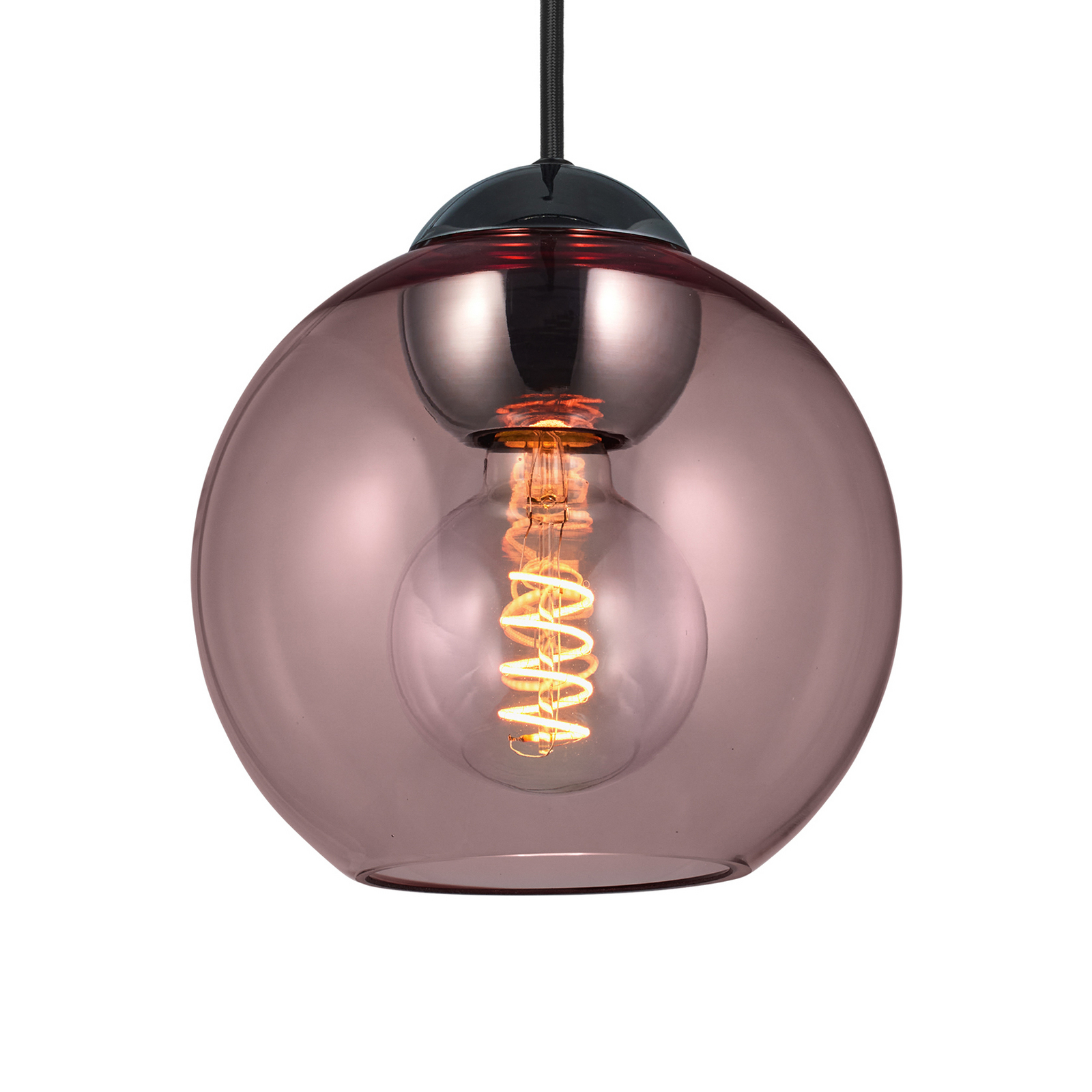 BUBBLES hanging light, rosé, Ø 18 cm, glass, E27 - Halo Design