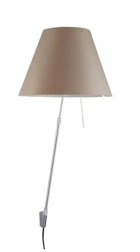 Luceplan - Costanza Applique Murale avec Variateur Aluminium/Noisette