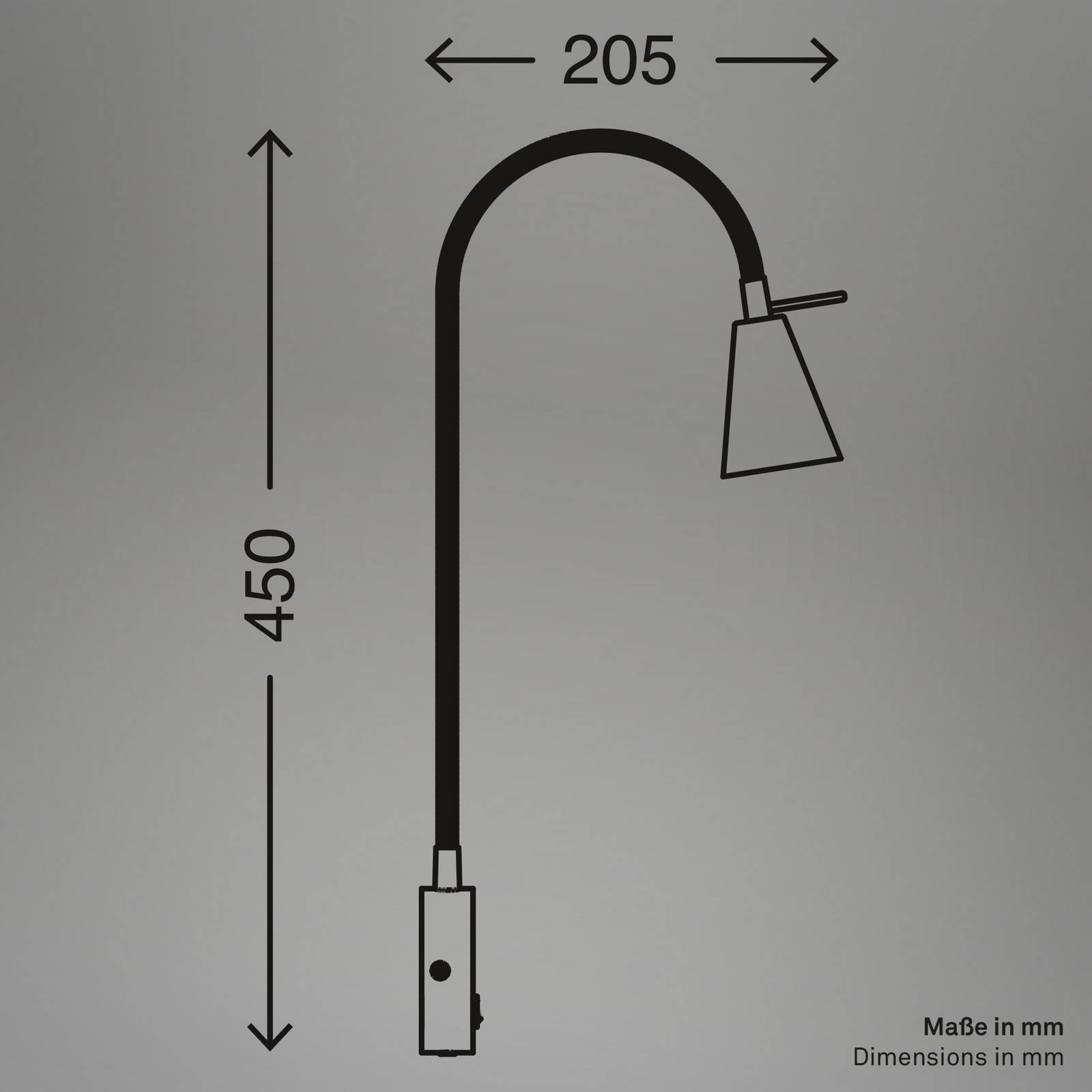 Kinkiet LED Tusa, beżowy, metal, 45 cm, elastyczne ramię, GU10
