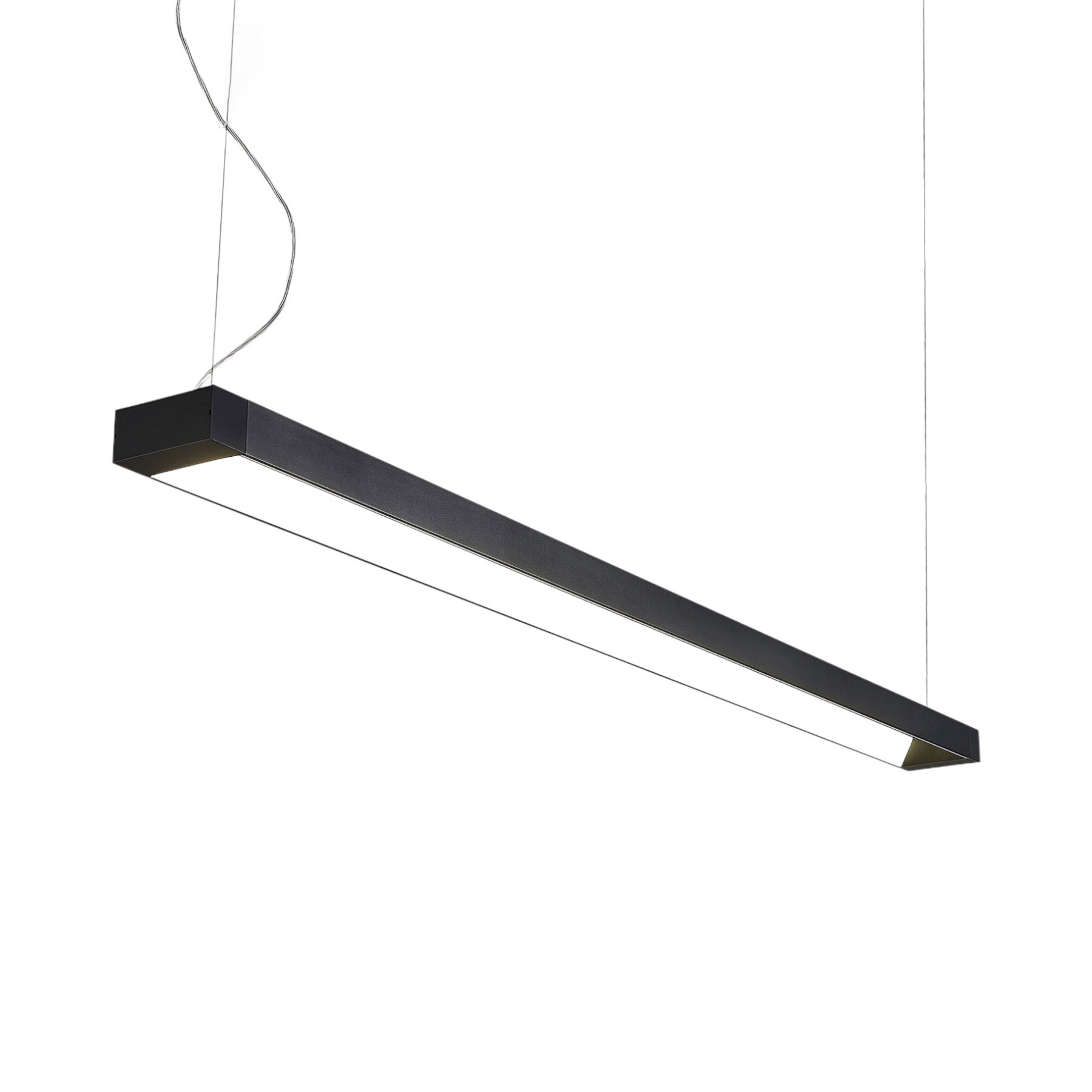 Arcchio LED-Pendellampe Cuna, schwarz, 162cm, Metall