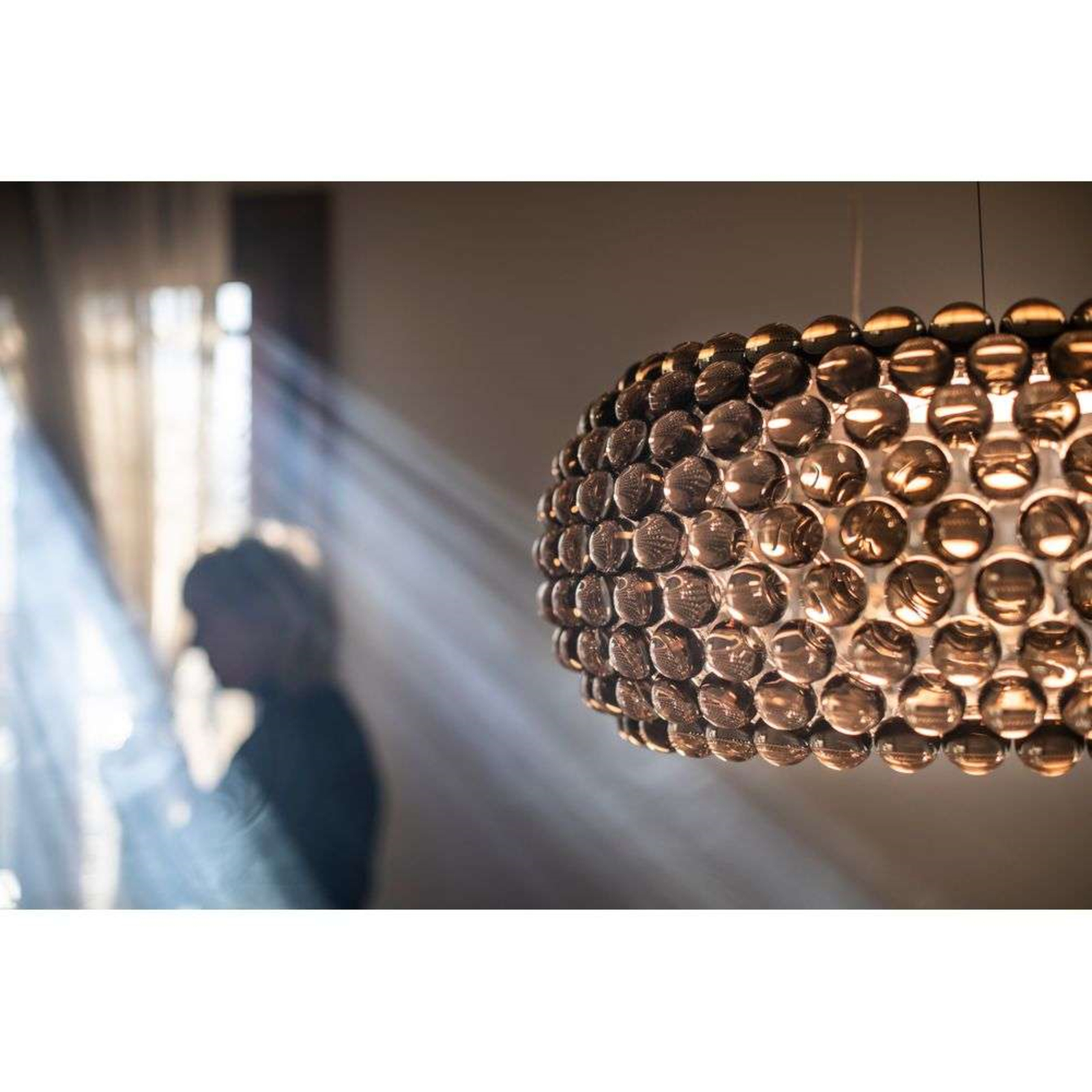 Caboche Plus LED Grande Lustră Pendul MyLight 3,2m Transparent - Foscarini