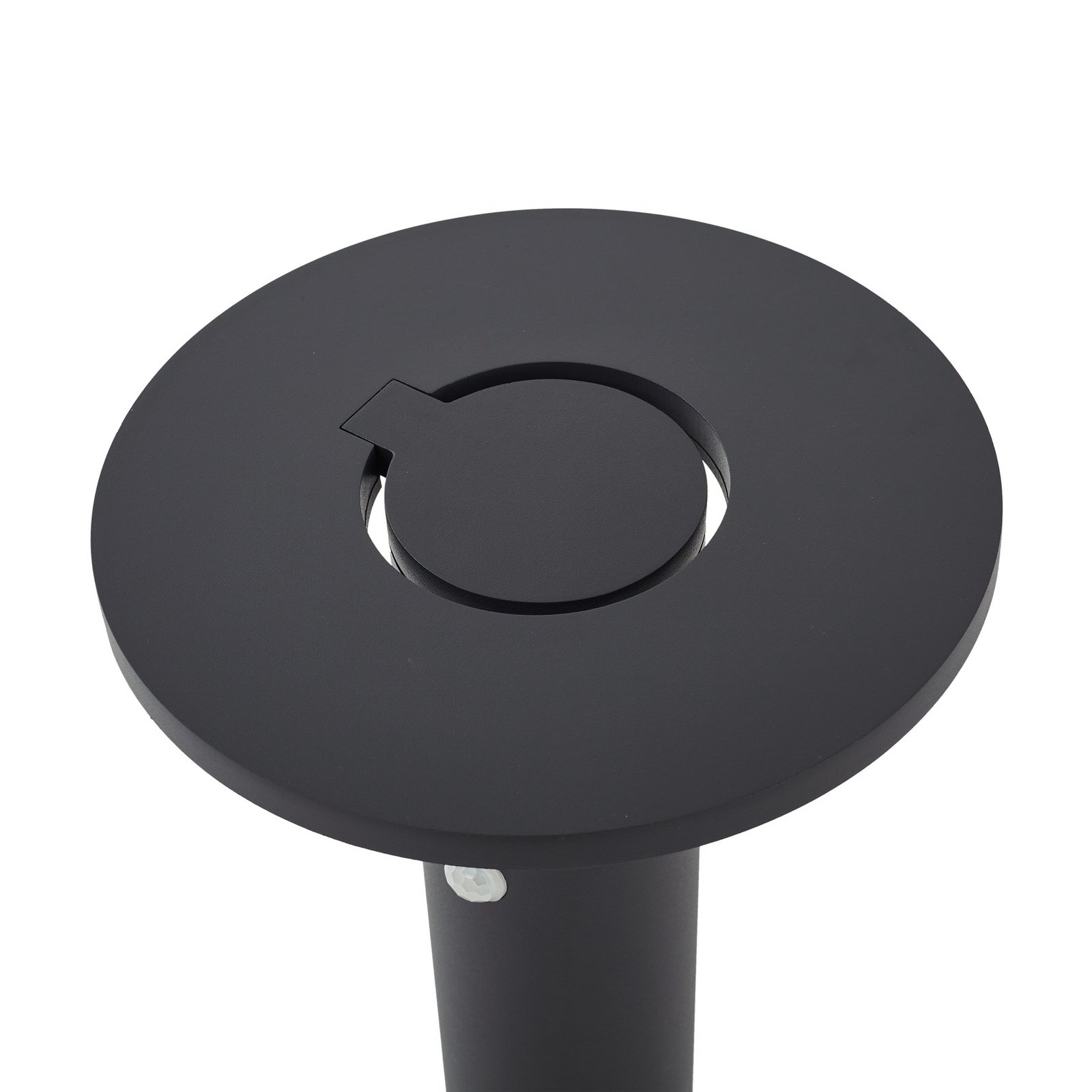 Candeeiro de caminho LED Arcchio Tovio, antracite, Ø 24cm, sensor