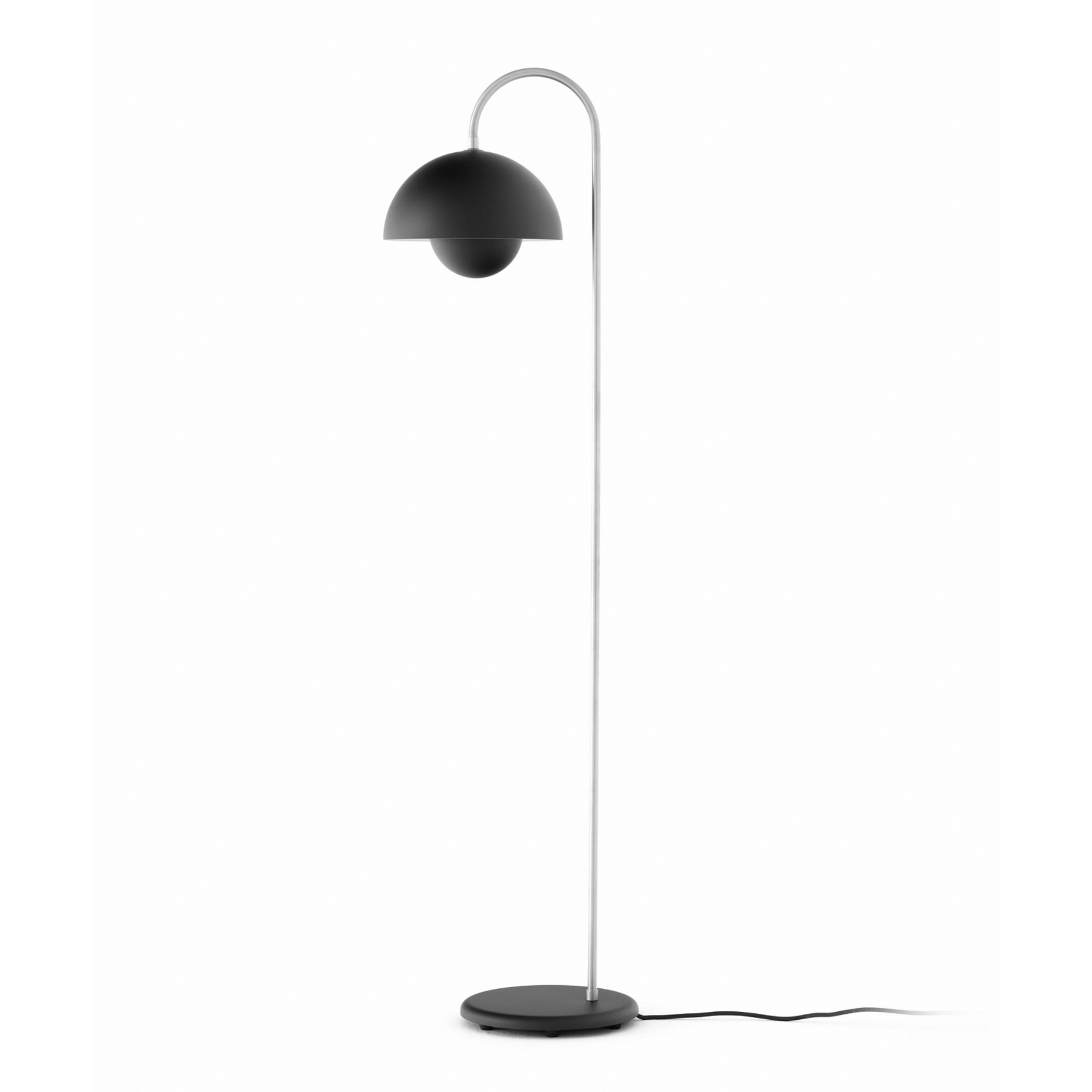 Flowerpot VP12 vloerlamp, zwart, hoogte 122 cm - &TRADITION