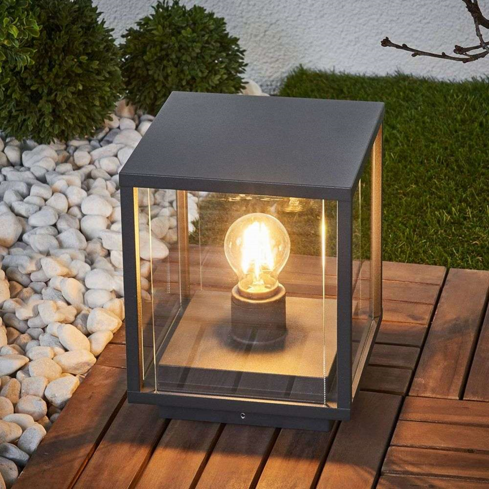 Annalea Lampă de Grădină de Exterior H20 Dark Grey/Clear - Lucande