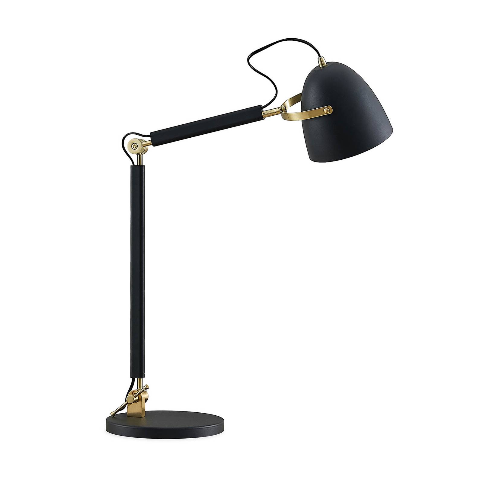Lucande Nordin asztali lámpa fek/arany állítható