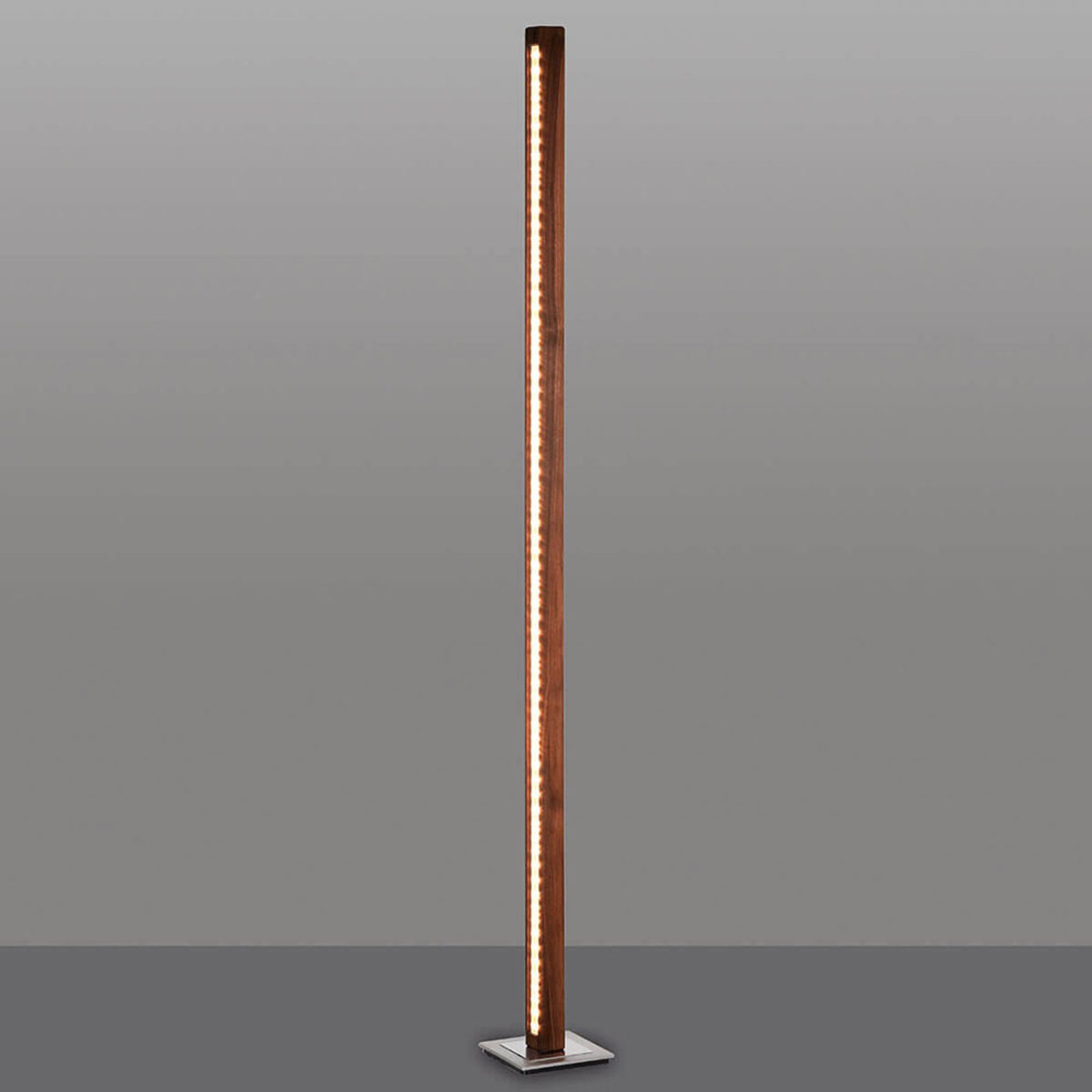 HerzBlut Leonora LED-Stehlampe 161cm Nussbaum