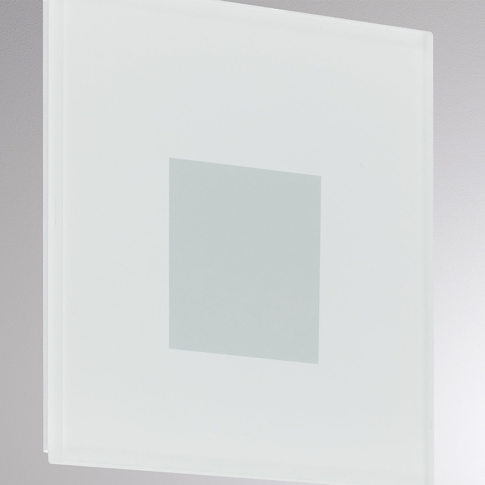 Molto Luce LED recessed light Wall R68 Glass SQ, white, aluminium, CCT