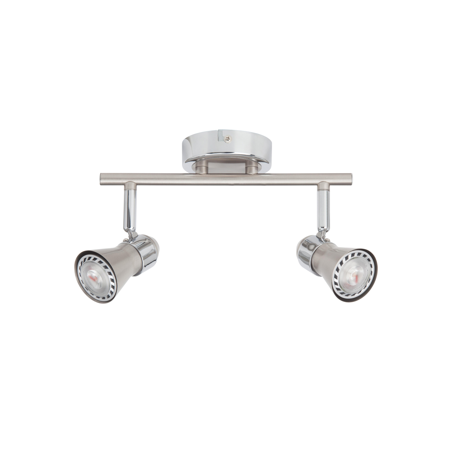 LED stropní bodové svítidlo Sanny, železo/chrom, šířka 31,5 cm kovové