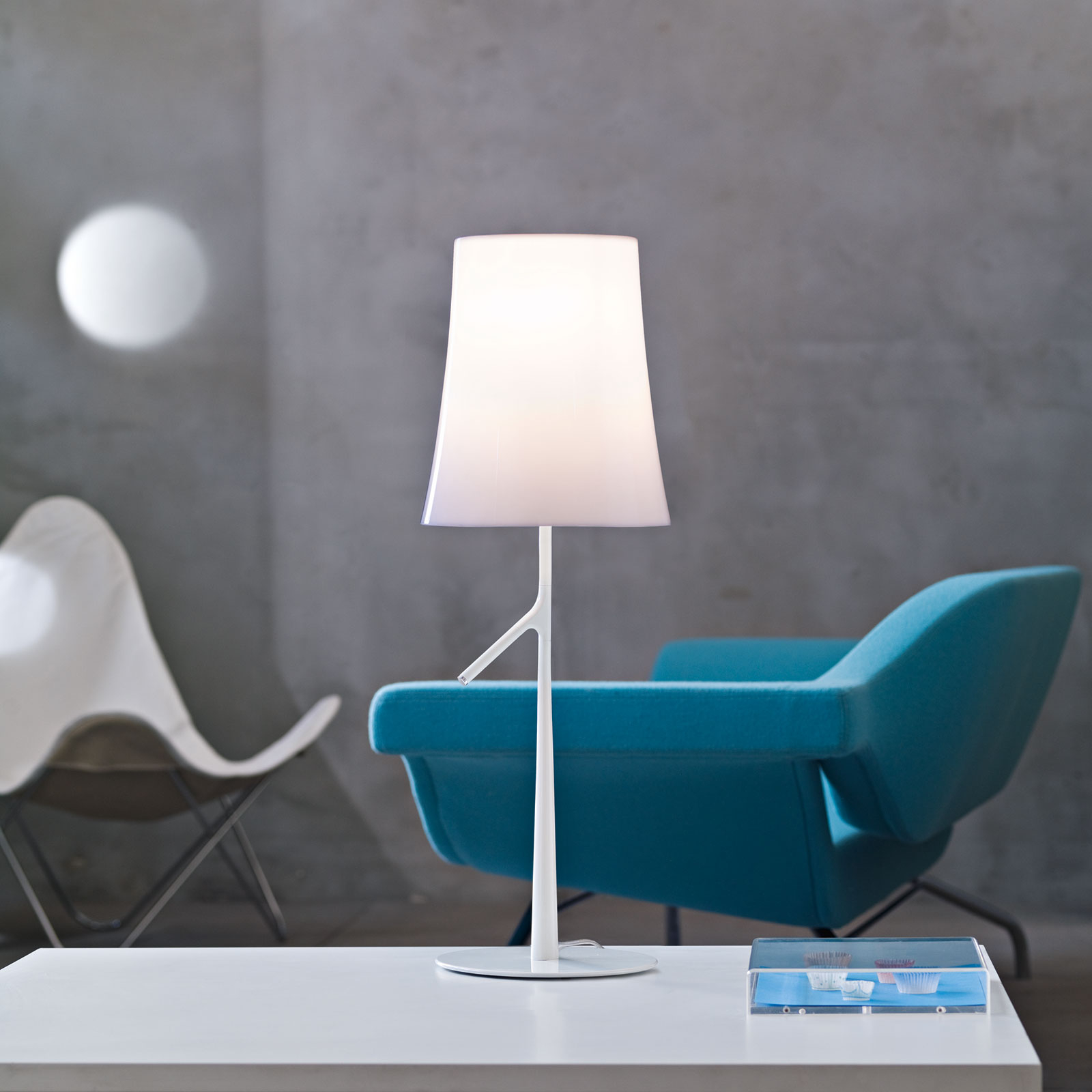 Foscarini Birdie piccola LED table lamp white dimmable