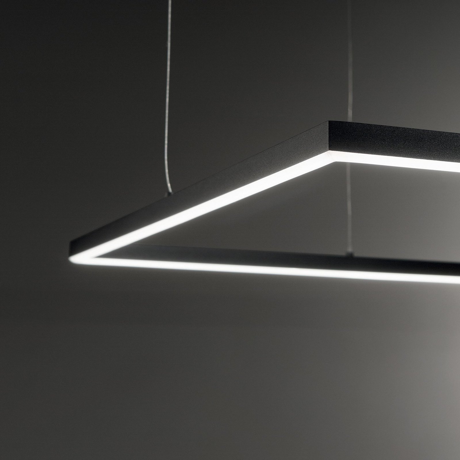 Ideal Lux LED-Pendel Oracle Slim 90 x 90 cm schwarz 3.000 K