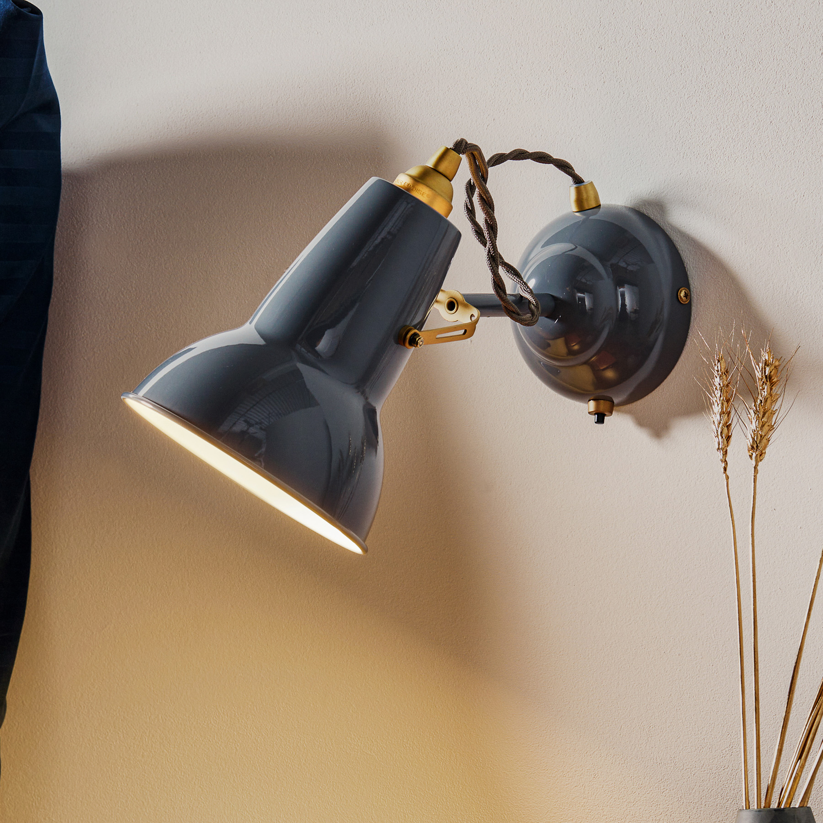 Anglepoise Original 1227 Brass applique murale grise