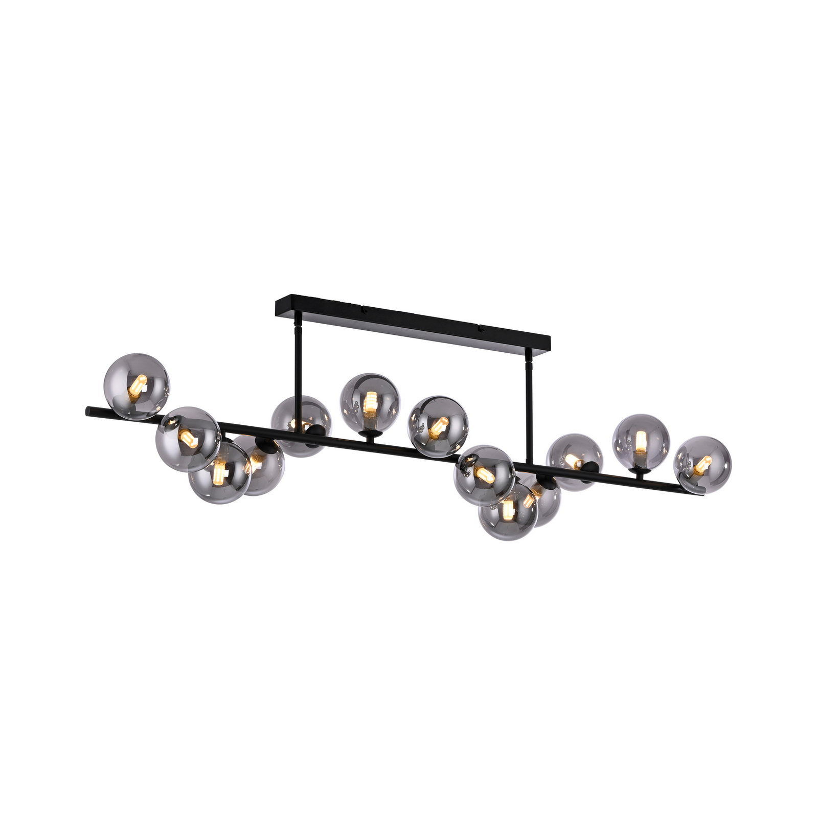 Schöner Wohnen plafoniera Dubai, vetro fumé, 13 luci, G9 Schöner Wohnen plafoniera Dubai, vetro fumé, 13 luci, G9