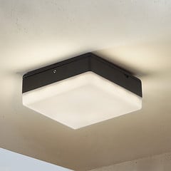 Lucande lampa sufitowa LED Thilo, 16cm, antracyt, czujnik, IP54