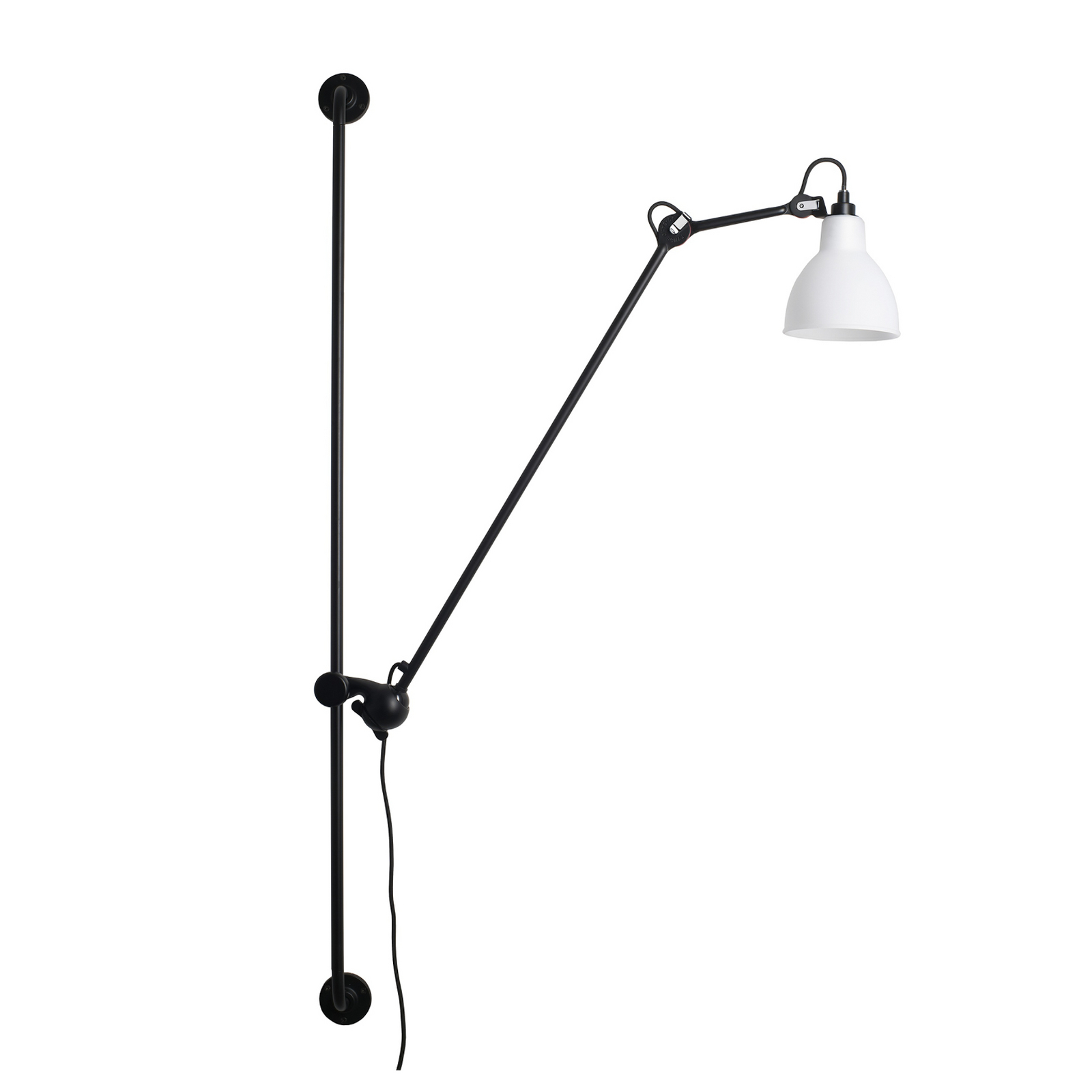 214 Vegglampe Round svart/hvit – Lampe Gras