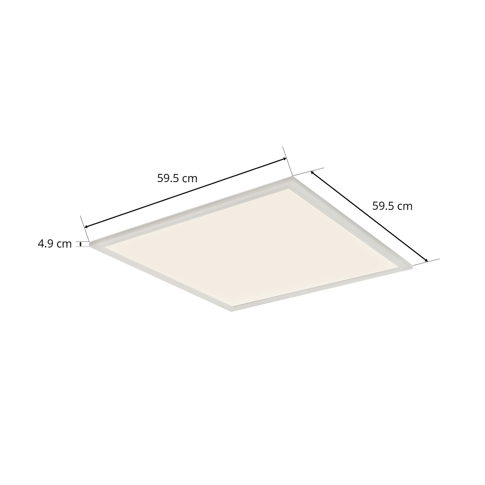 Stropní svítidlo LED Piatto, senzor, 59,5 x 59,5 cm