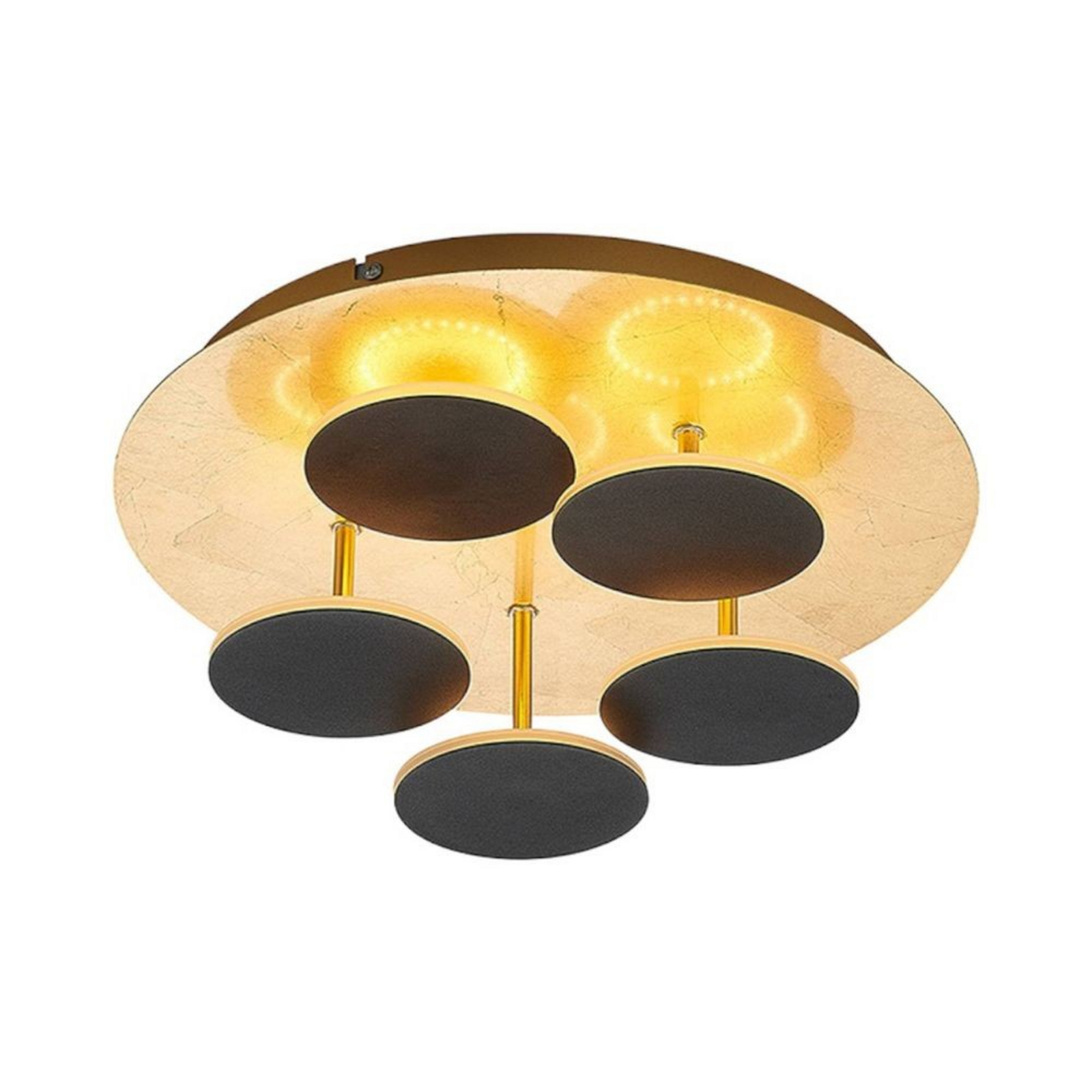 Casni LED Loftlampe Black/Gold - Lindby