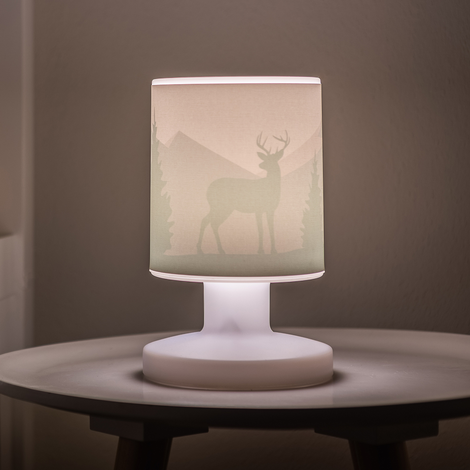 Scandi Wald LED oplaadbare tafellamp, groen, 21 cm, kunststof