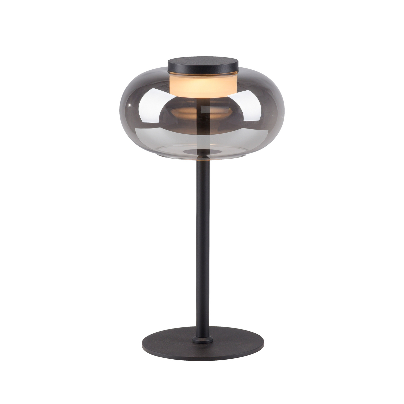 Schöner Wohnen LED-pöytälamppu Sia, musta/savuharmaa 3 000 K Schöner Wohnen LED-pöytälamppu Sia, musta/savuharmaa 3 000 K