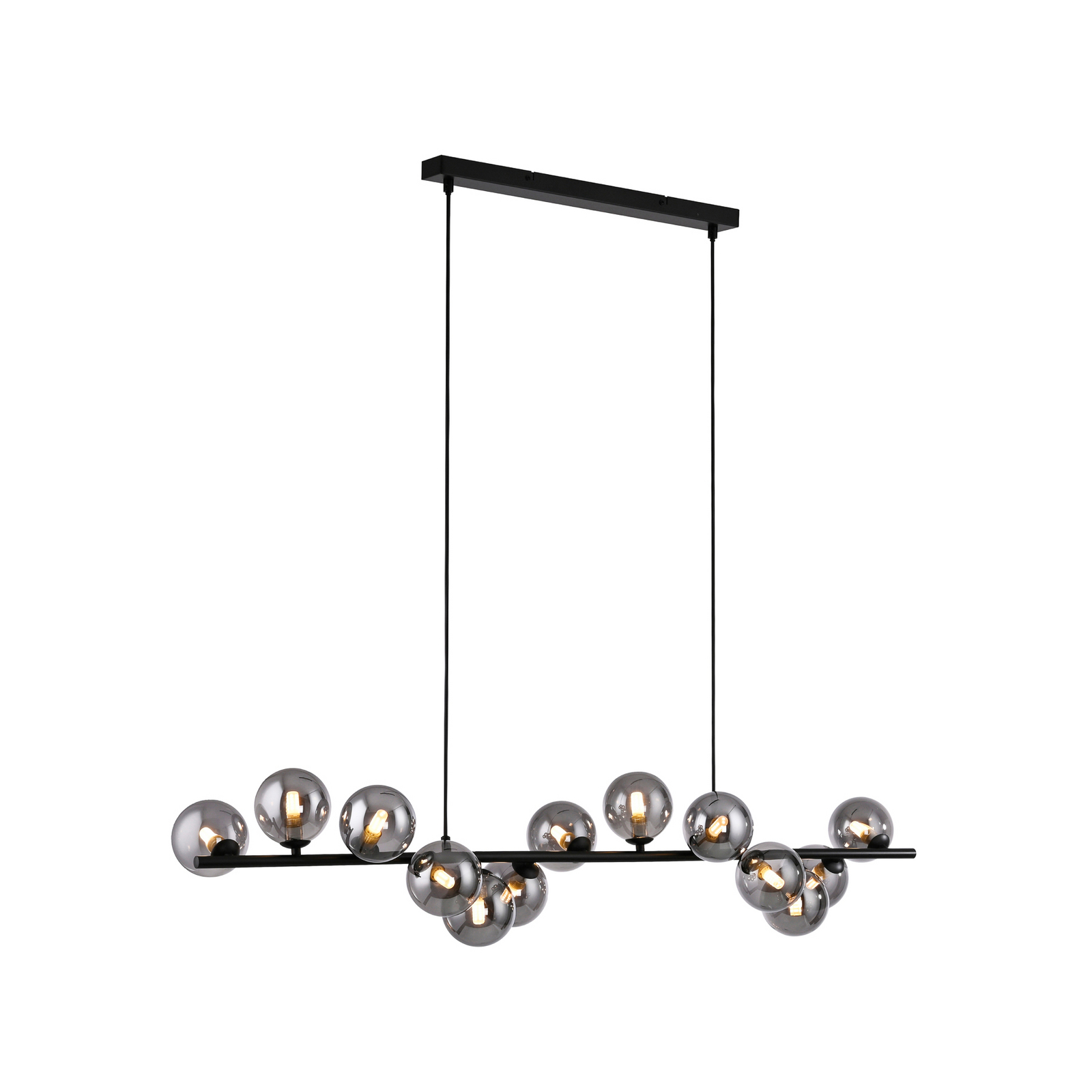 Schöner Wohnen viseča svetilka Dubai, dimno steklo, 13-žarnicna, G9 Schöner Wohnen viseča svetilka Dubai, dimno steklo, 13-žarnicna, G9