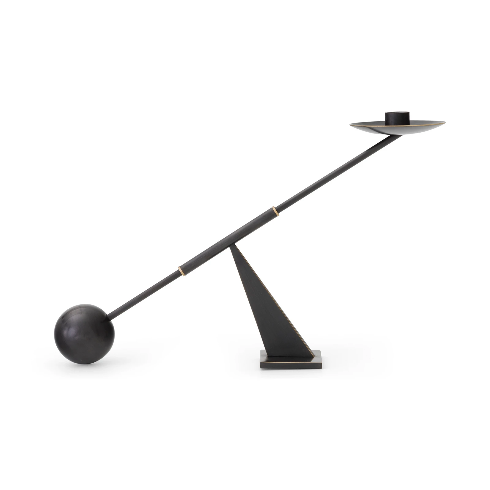 Audo Candlestick Interconnect, bronze, height 26 cm
