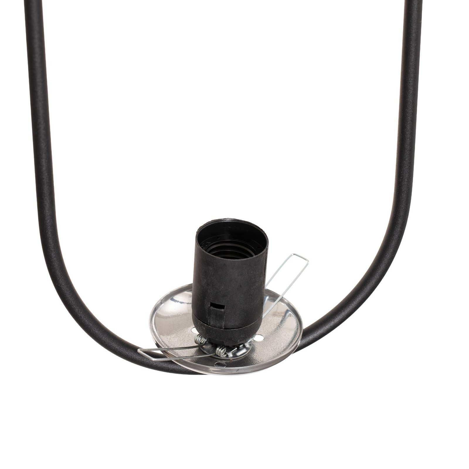 Mudoni pendant light, black/white, glass, metal, E27