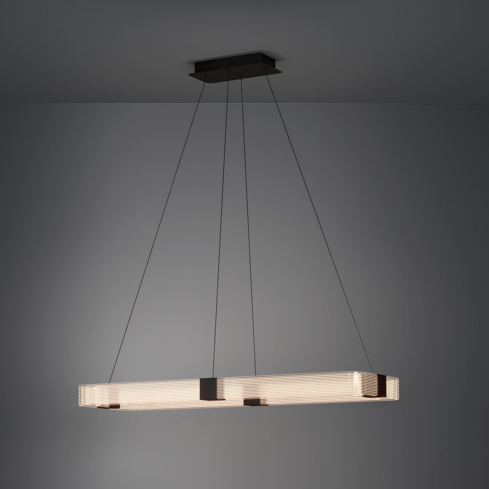 Lampă suspendată LED Stars of Light Mogetonello negru 100 cm - Camera de zi / sufragerie - Modern - negru / transparent - Metal