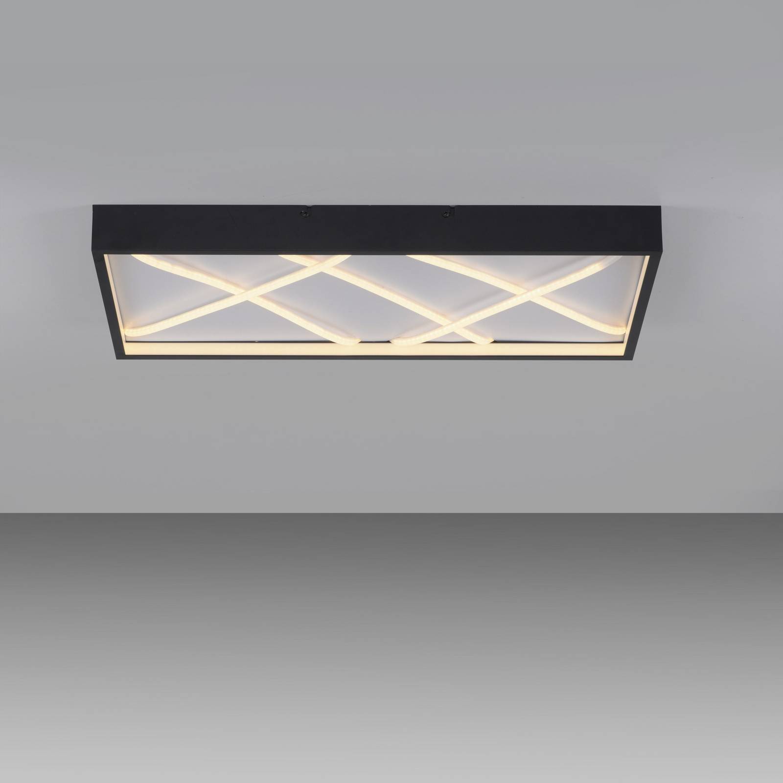 JUST LIGHT. lampa sufitowa LED Mikado, 60 x 30 cm, czarne